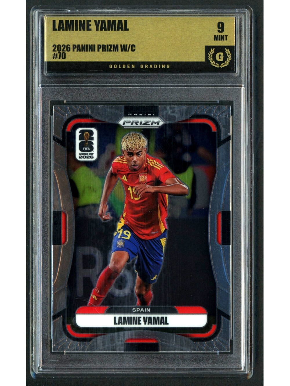 2026 Panini Prizm FIFA World Cup #70 Lamine Yamal Spain Graded Mint 9